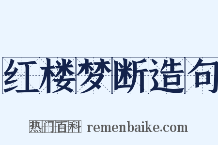 红楼梦断造句是什么意思的图片